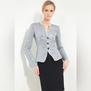 ARMANI COLLEZIONE METALLIC SILVER AND BLUE JACKET